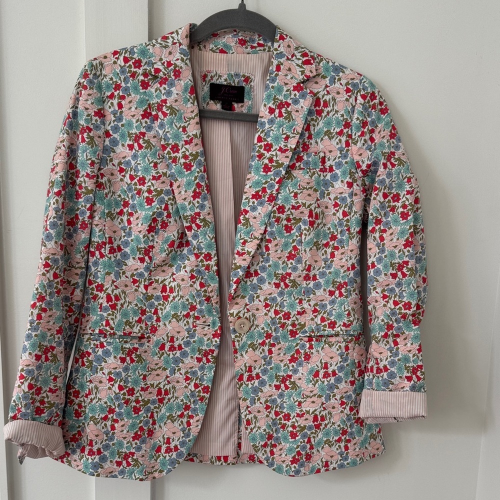 J Crew Campbell Blazer in Liberty Floral Fabric Size 2 - Picture 2 of 10